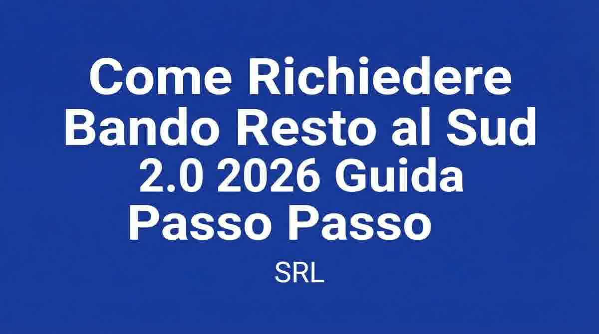 Come Richiedere Bando Resto al Sud 2.0 2026: Guida Passo-Passo, Documenti e Scadenze