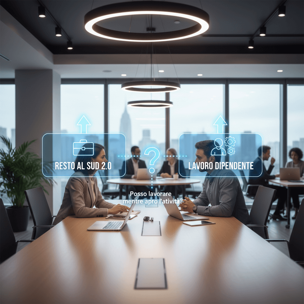 Resto al Sud 2.0 e lavoro dipendente: posso lavorare mentre apro l'attività?
