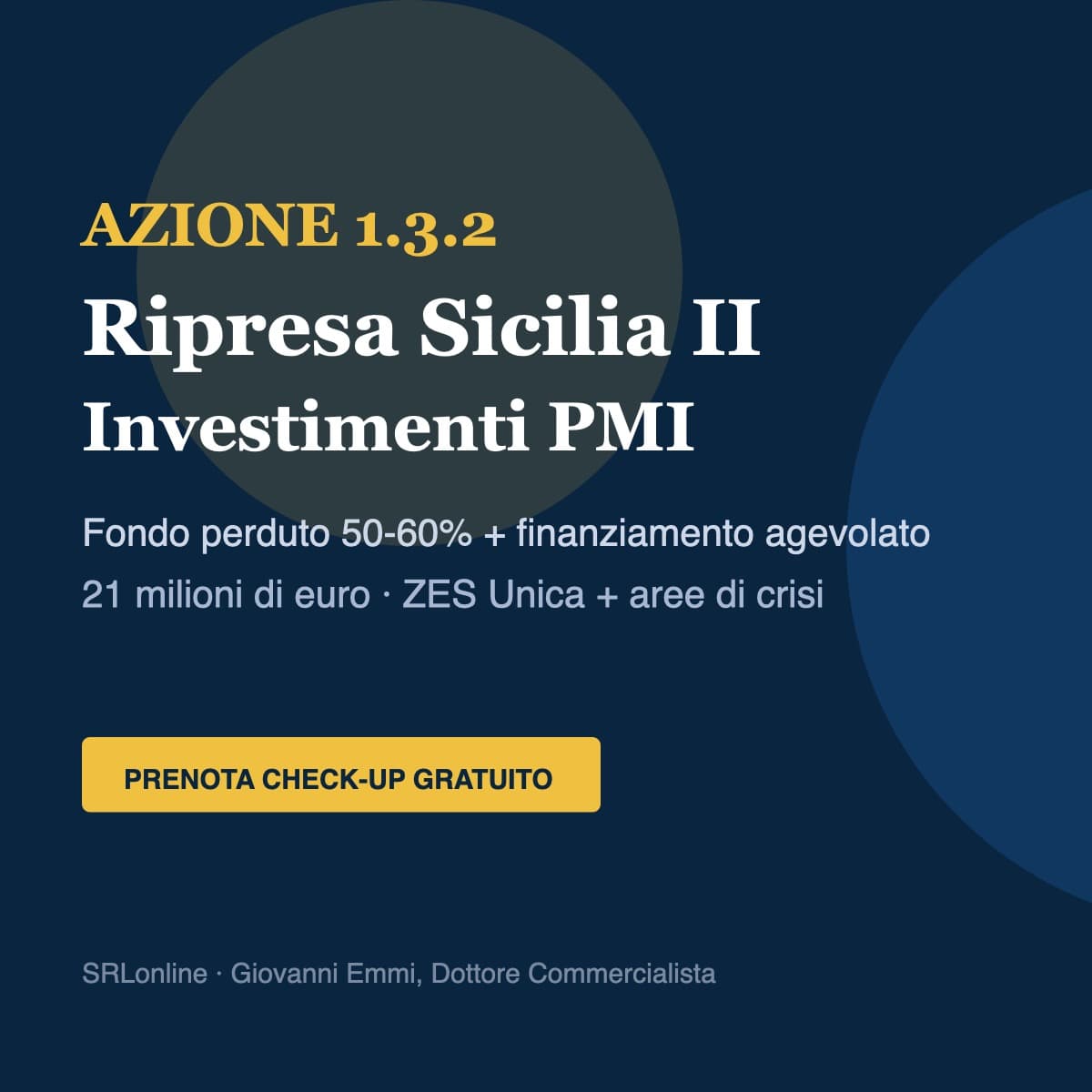 Bando Ripresa Sicilia II 2026: Fondo Perduto e Finanziamento Agevolato per Investimenti delle PMI in Sicilia | SRLonline