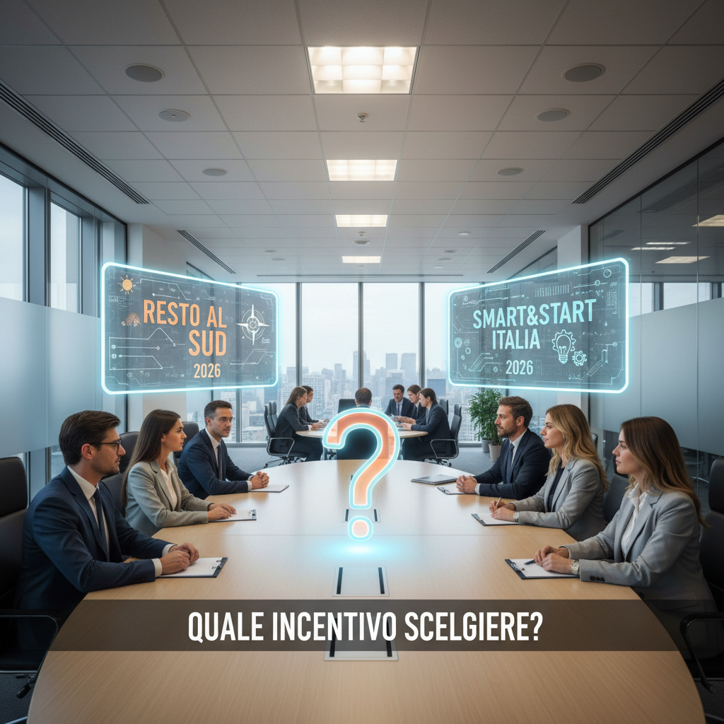Resto al Sud vs Smart&Start Italia 2026: quale incentivo scegliere?